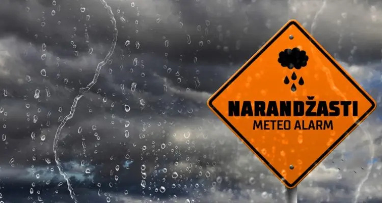 Narandžasti meteoalarm u BiH: Danas do 120 litara kiše po kvadratu, u petak temperatura pada do nule